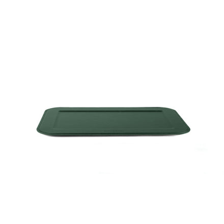 Serving tray| Slim - Forest Green | Full grain leather on solid wood core | 48X30 CM