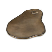 Appetizer Plate/Spoon Rest - 1 piece - Platinum Matt