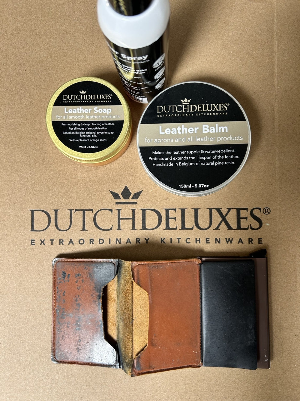 Dutchdeluxes - Onderhoudsbalsem - Leren tassen - Leren portemonnee - Portefeuille